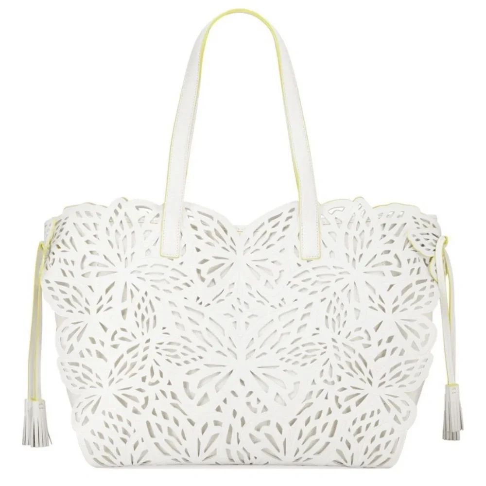 Sophia Webster Liara Laser-Cut Leather Butterfly Tote Bag - Picture 6 of 6